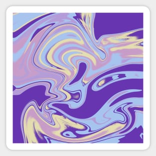 Trippy Purple Yellow Blue and Pink Swirls Sticker